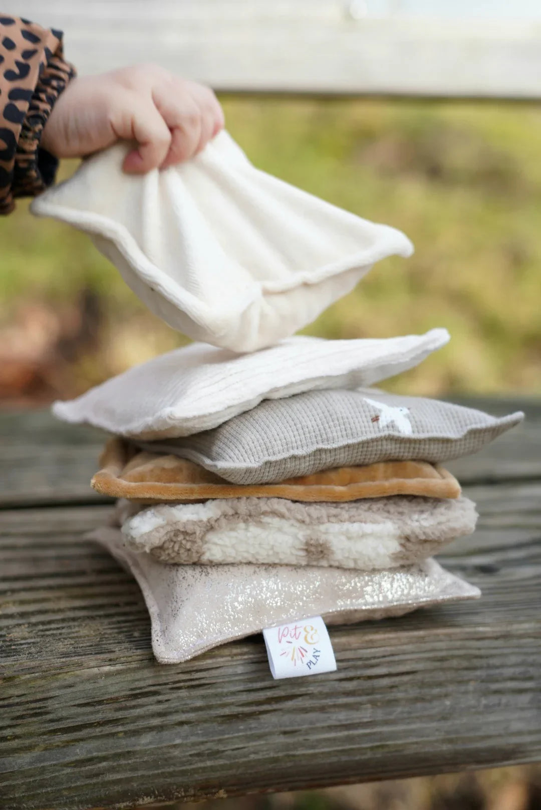 Glitter naturel set pittenzakjes - Pit and play