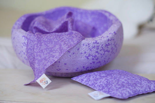 Fusion paars Pittenzakje en speeldoek pakket - Pit and play