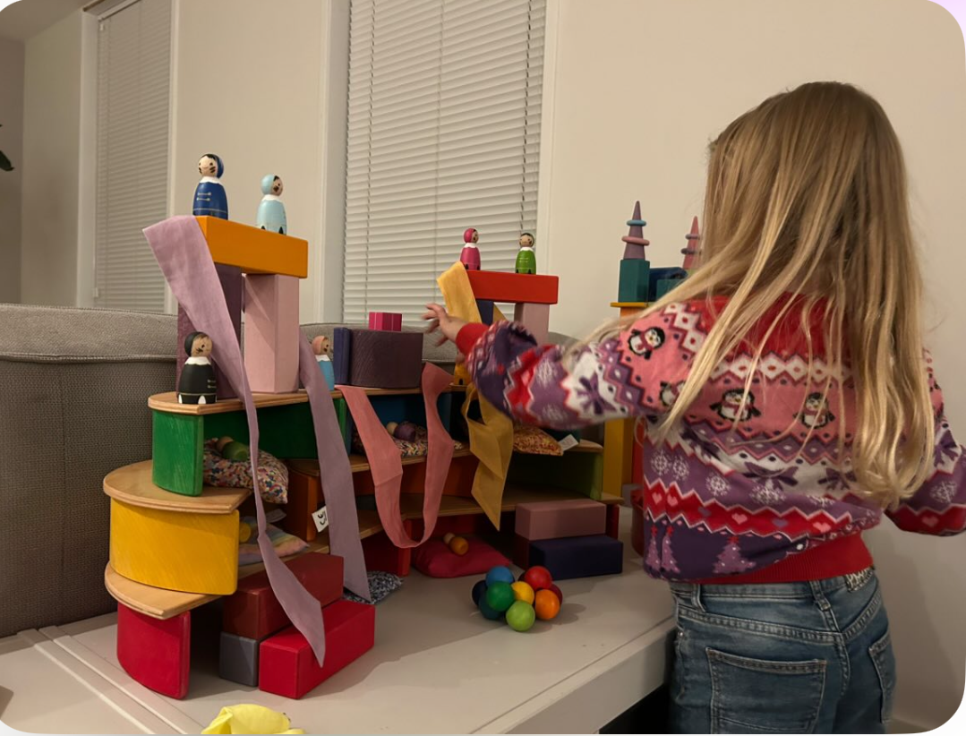 Cotton play ribbons, pastel colors, 6 pieces