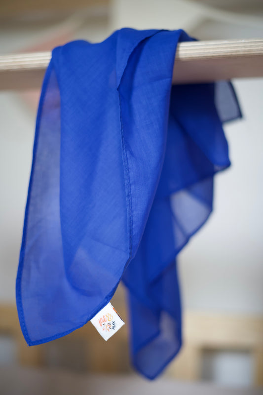 Speeldoek Blauw Regenboog - Large 75x75 - Speelkatoen - Pit and play