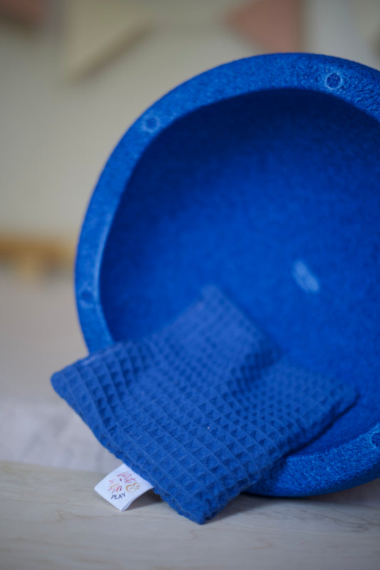 Regenboog blauw pittenzakje Stapelstein - Pit and play