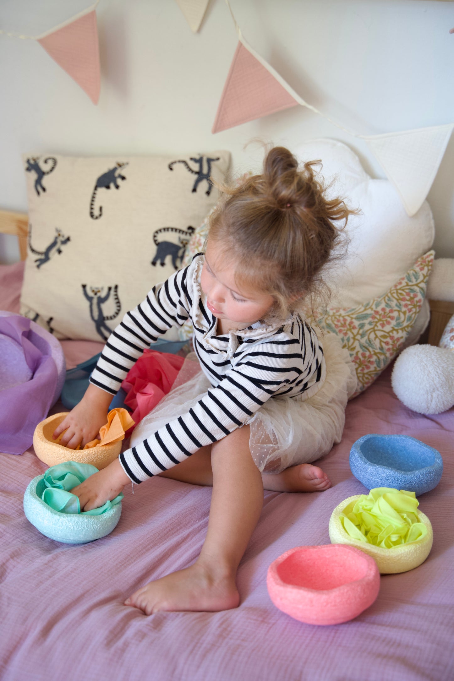 Speeldoek paars lila Pastel - Medium 48x48cm - Playcotton