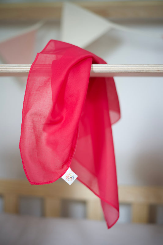 Speeldoek fel roze Fuschia - Medium 48x48cm - Playcotton - Pit and play