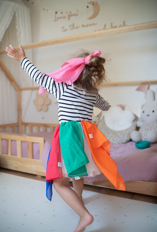 Speeldoeken regenboog set - Large - 6 stuks - Pit and play