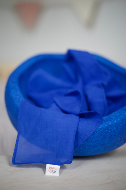 Speeldoek Blauw Regenboog - Large 75x75 - Speelkatoen - Pit and play