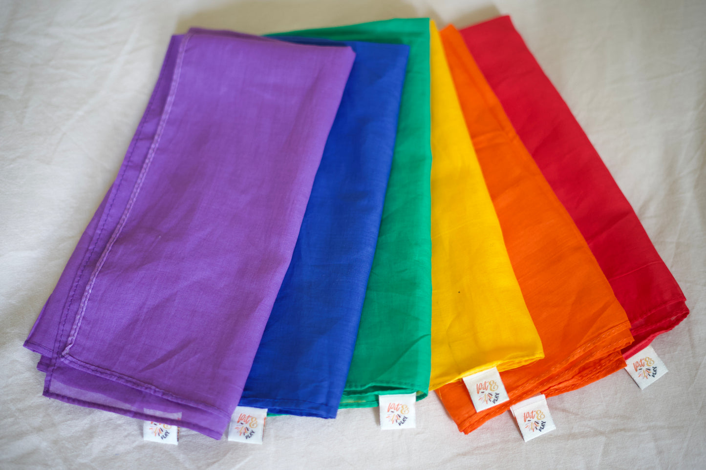 Speeldoeken regenboog set - Large - 6 stuks
