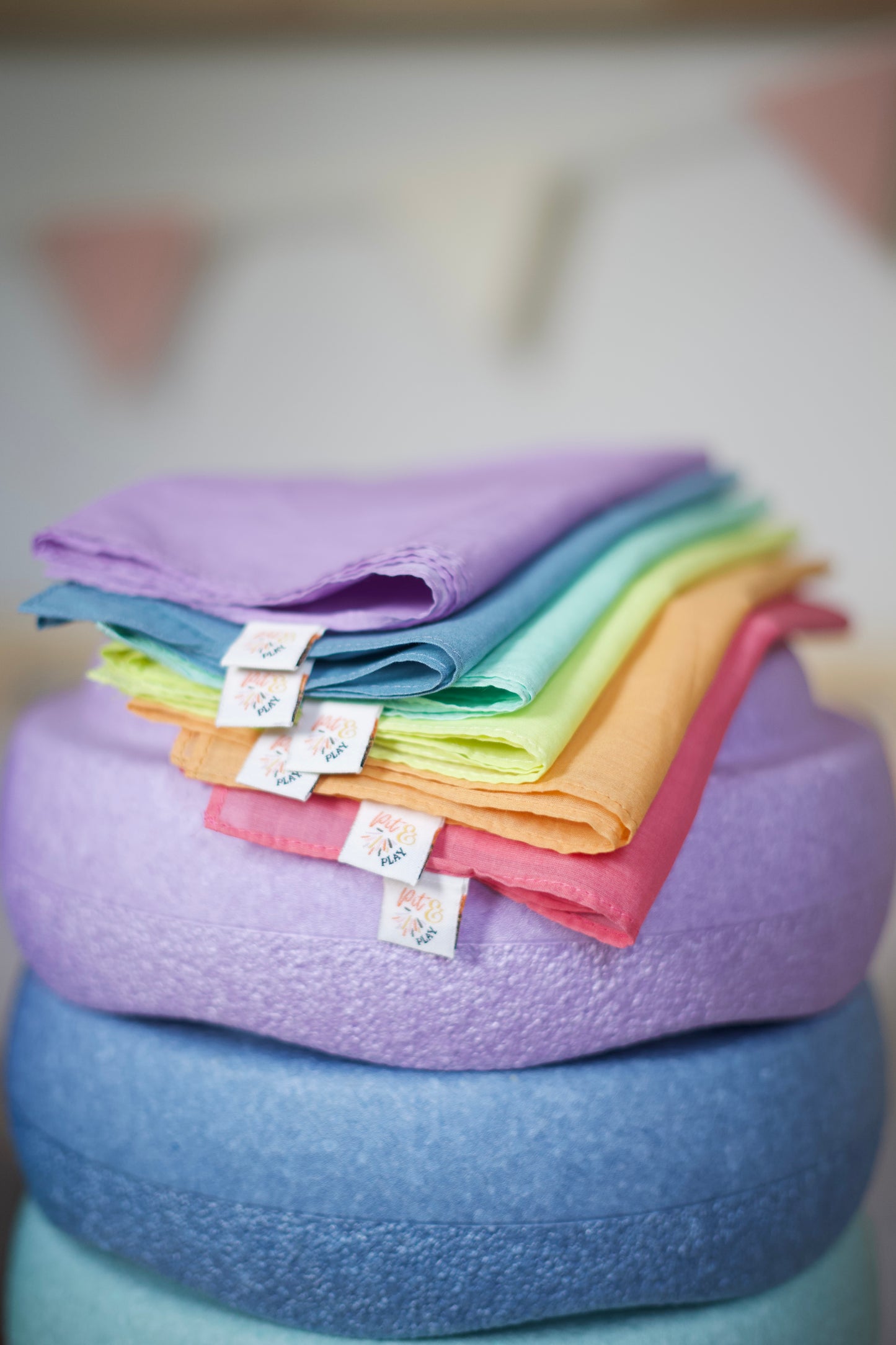 Speeldoek paars lila Pastel - Medium 48x48cm - Playcotton