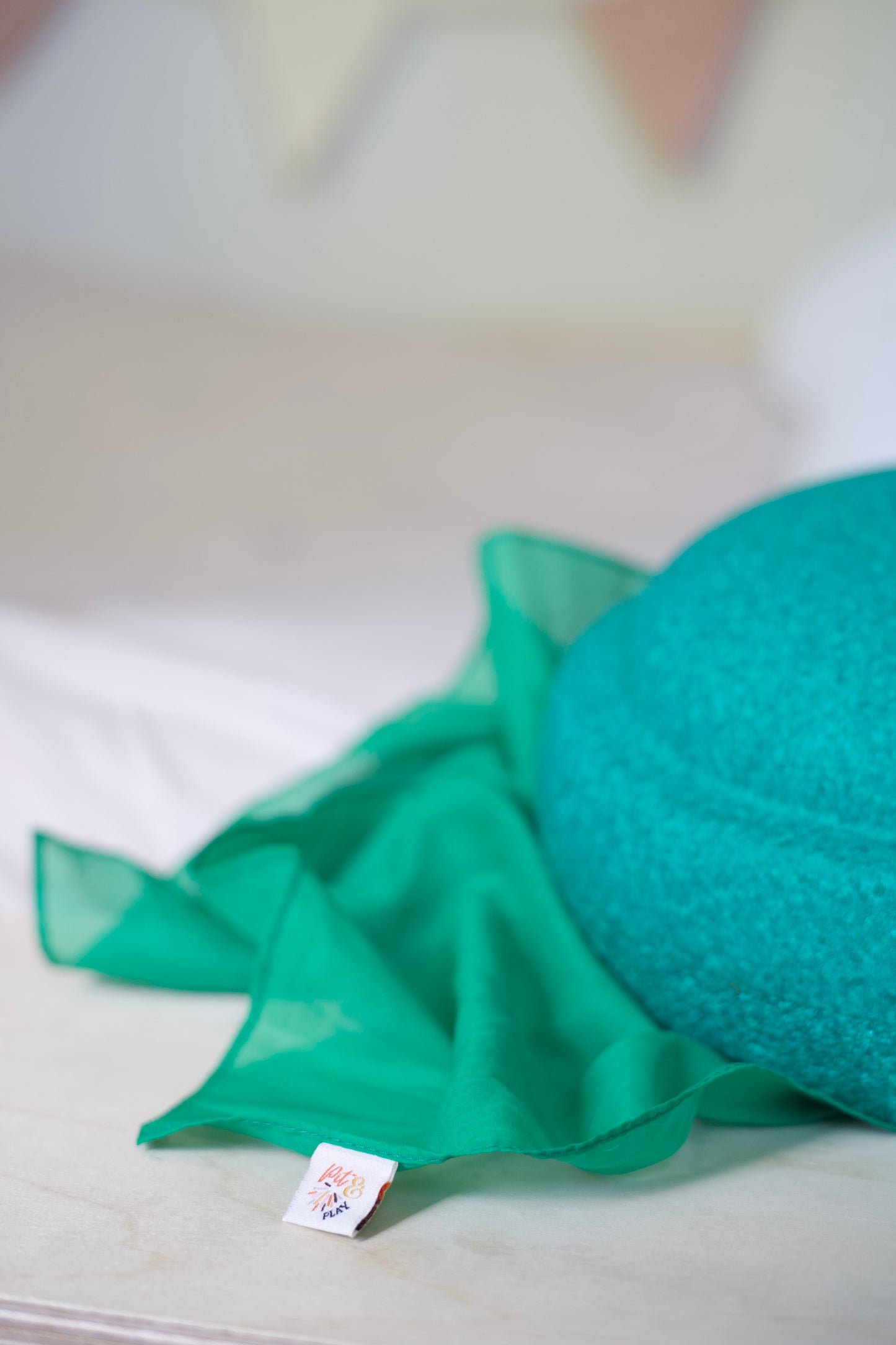 Speeldoek Geel Regenboog - Large 75x75 - Speelkatoen - Pit and play