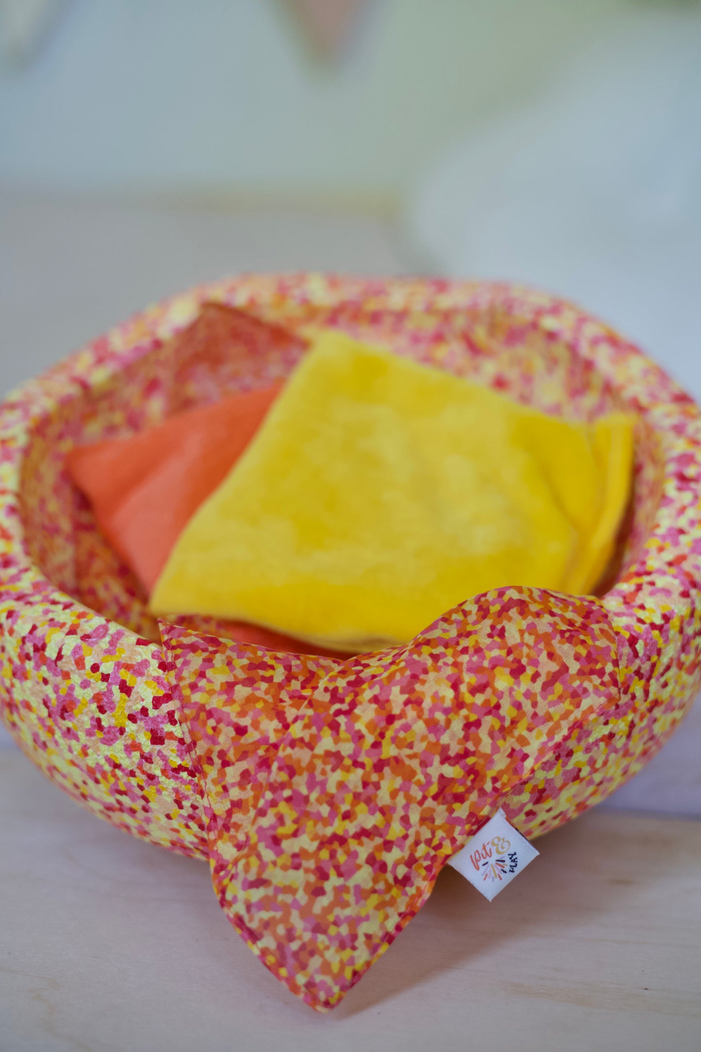Speeldoek Super warm confetti - Large 75x75cm - Playcotton