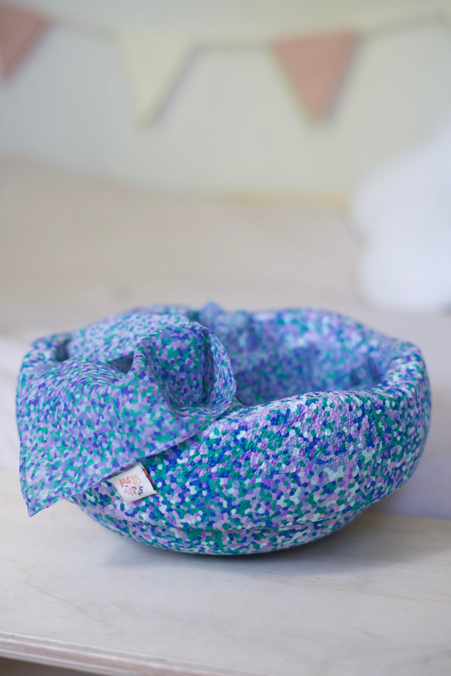 Speeldoek Super cool confetti - Large 75x75cm - Playcotton - Pit and play