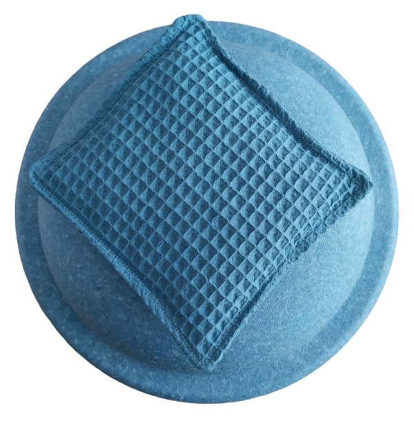 Oud blauw wafel katoen pittenzakje speelgoed