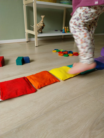 Regenboog sensorische Pittenzakjes - Stapelstein speelgoed
