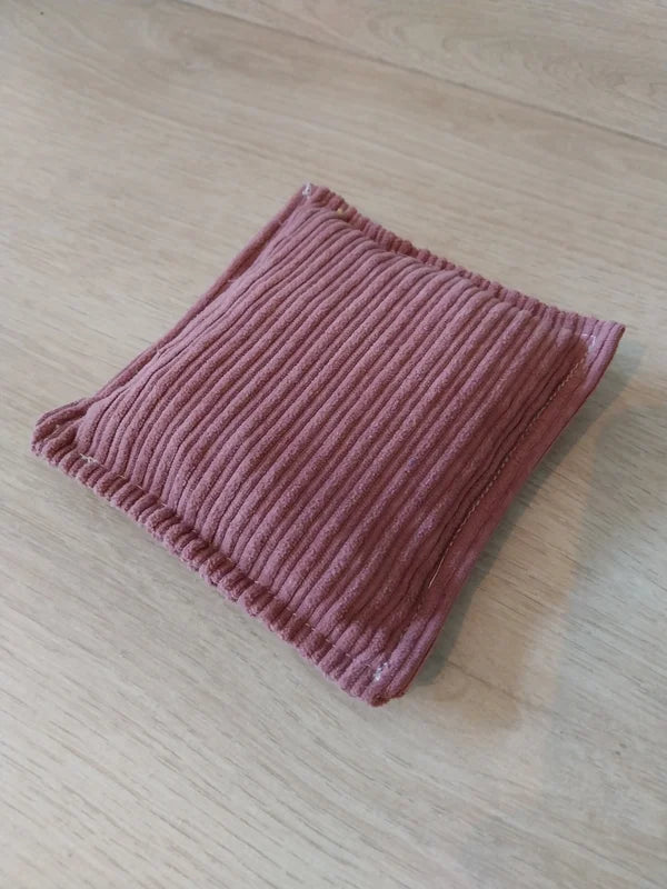 Klei roze rib stof pittenzakje speelgoed