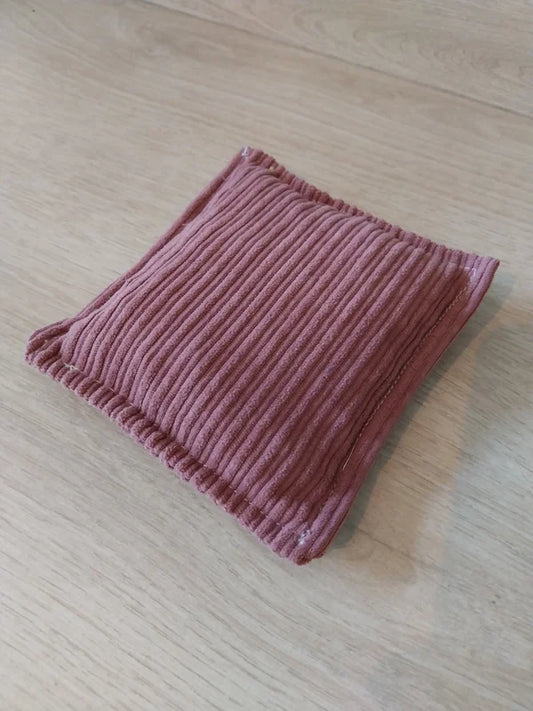 Klei roze rib stof pittenzakje speelgoed