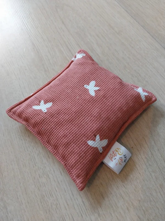 Roze vogel wafel pittenzakje