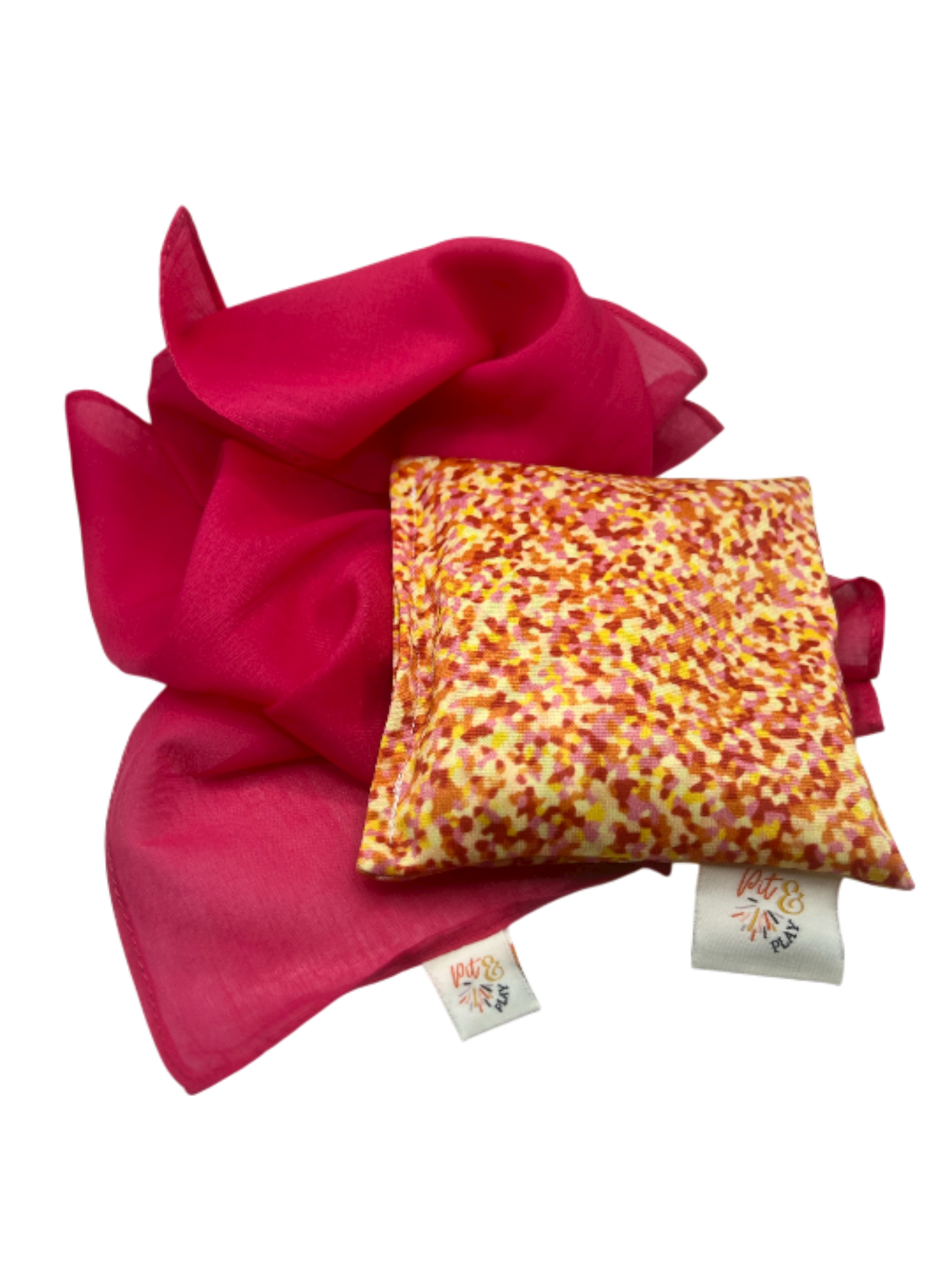 Super warm pittenzakje en roze playcotton