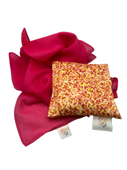 Super warm pittenzakje en roze playcotton