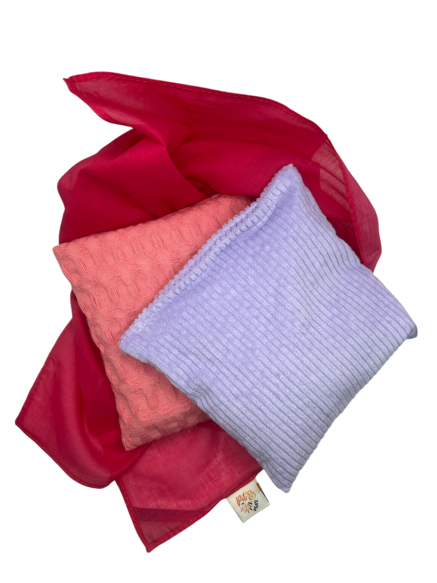 2 pittenzakjes en roze playcotton