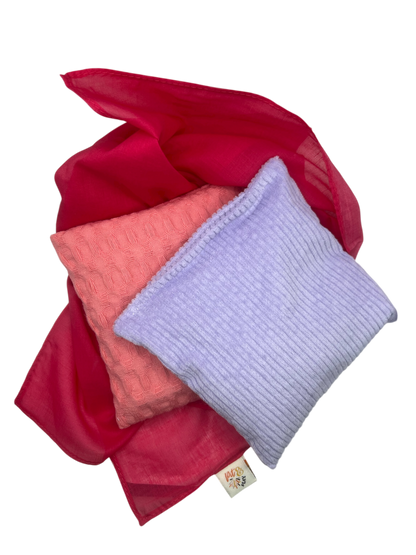 2 pittenzakjes en roze playcotton