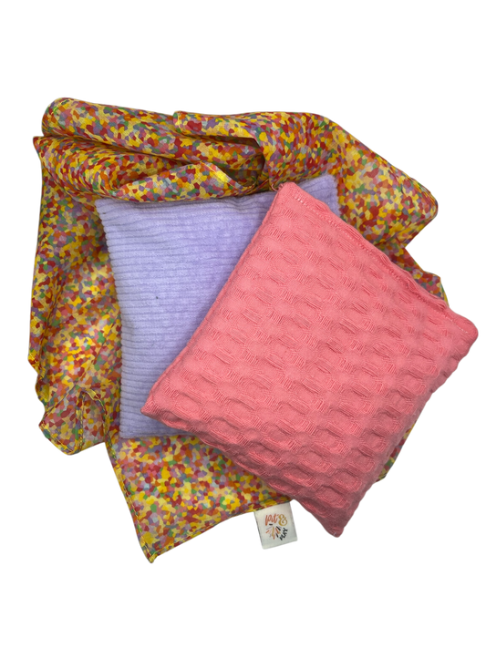 2 pittenzakjes en super confetti playcotton