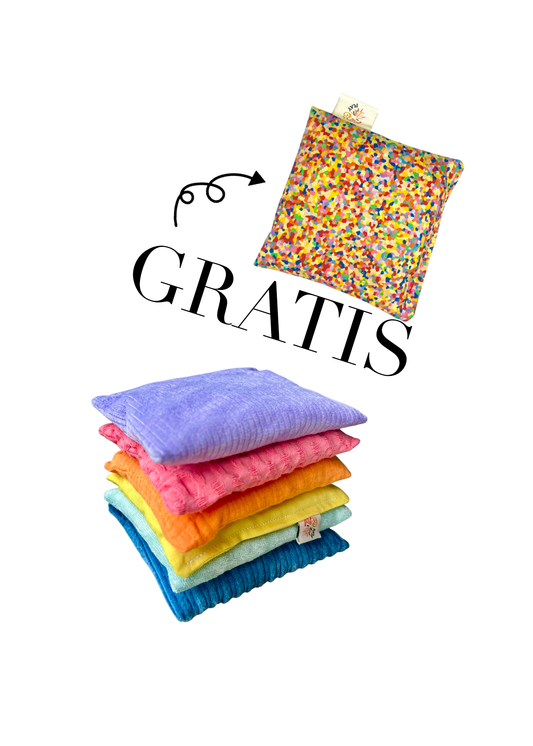 Pastel sensorische pittenzakjes Stapelstein