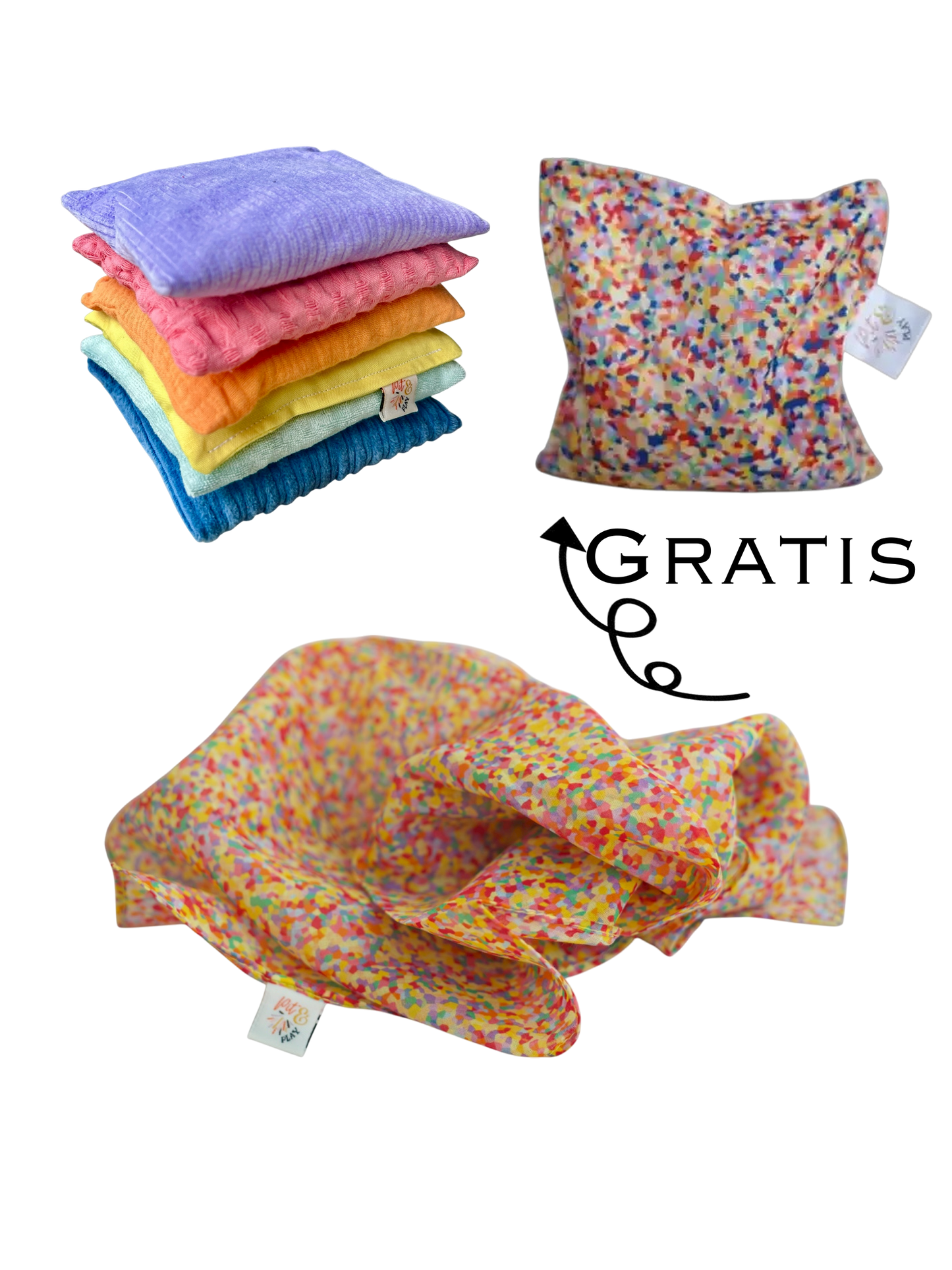 Pastel speelgoed cadeau pakket met GRATIS super confetti pittenzakje