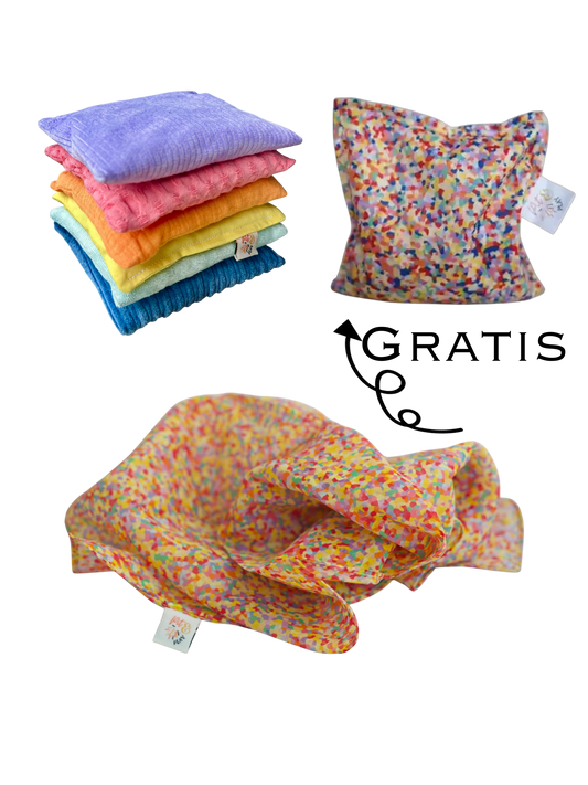 Pastel speelgoed cadeau pakket met GRATIS super confetti pittenzakje