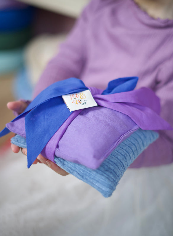 Back in stock soon: Cotton rainbow colored play ribbons, 6 pieces