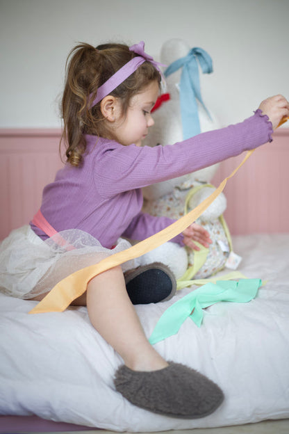 Cotton play ribbons, pastel colors, 6 pieces