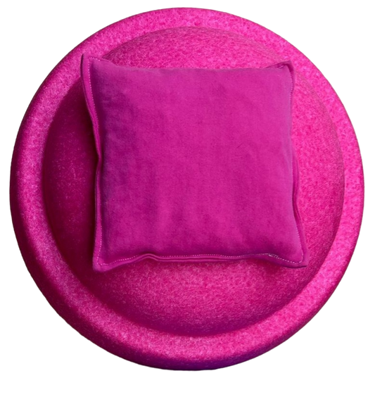 Fel roze pittenzakje Stapelstein