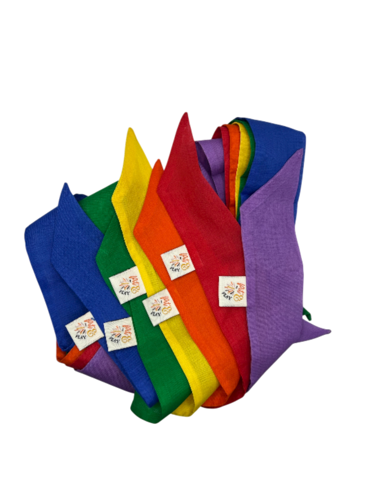 Binnenkort weer op voorraad; Speellinten katoen regenboog kleuren 6 stuks