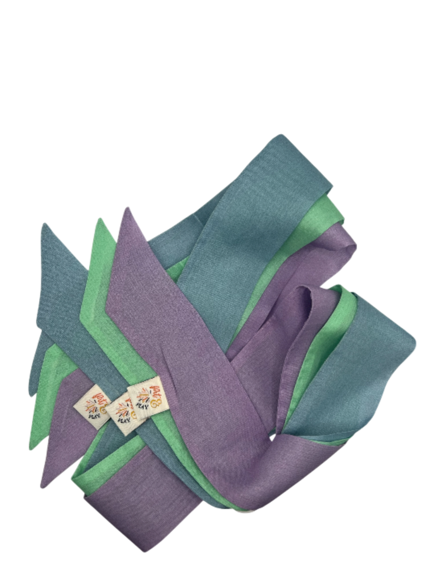 Speellinten katoen pastel - Blauw, mint groen, lila