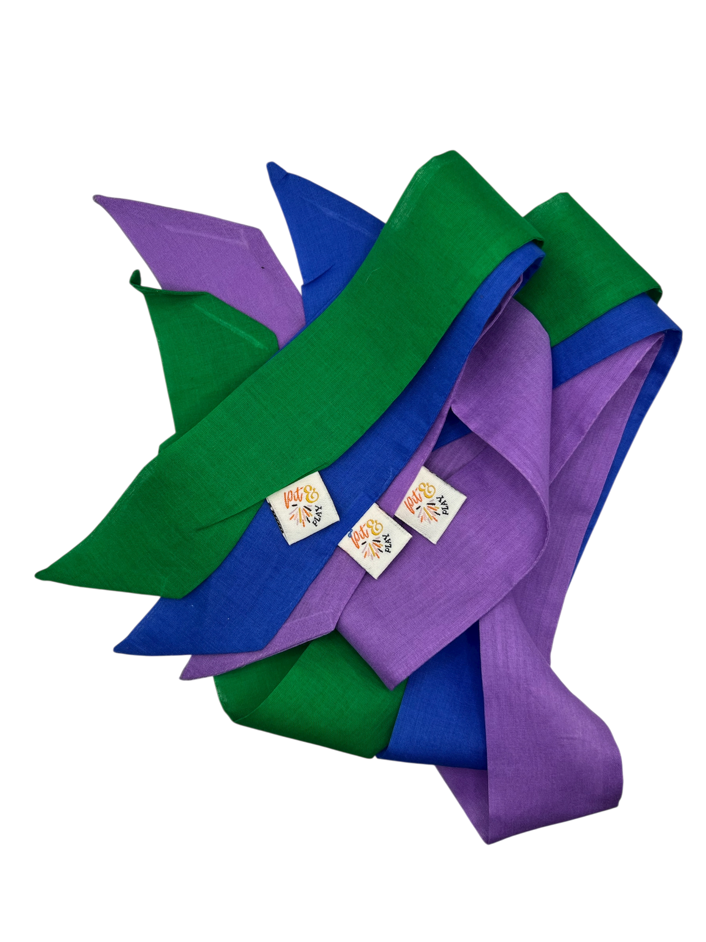 Binnenkort weer op voorraad: Speellinten katoen regenboog - Blauw, groen, paars