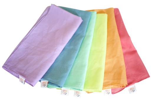 Speeldoeken pastel set - Medium play cotton