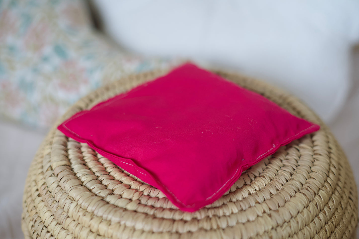 Fel roze pittenzakje Stapelstein