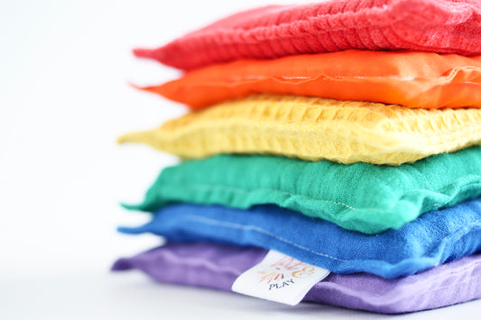 Regenboog sensorische Pittenzakjes - Stapelstein speelgoed