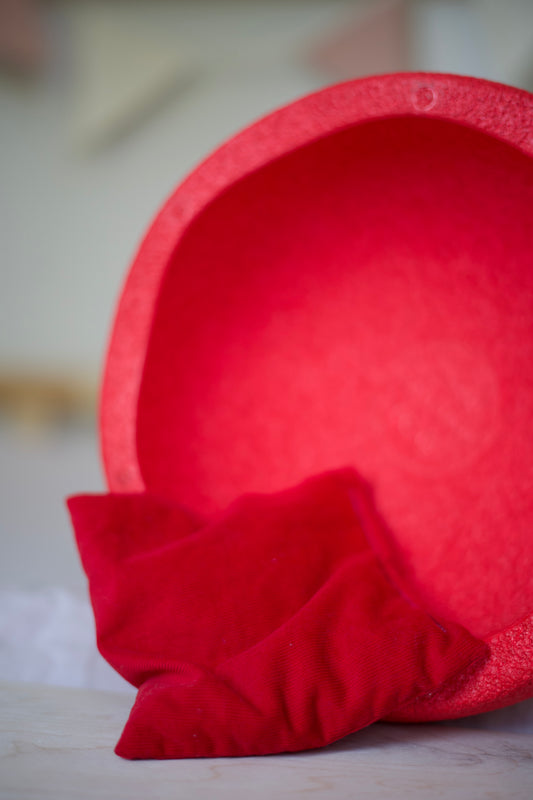 Rood Stapelstein pittenzakje speelgoed