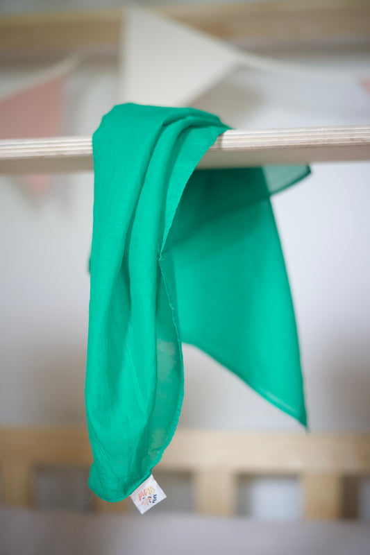 Speeldoek Groen Regenboog - Medium 48x48cm - Speelkatoen