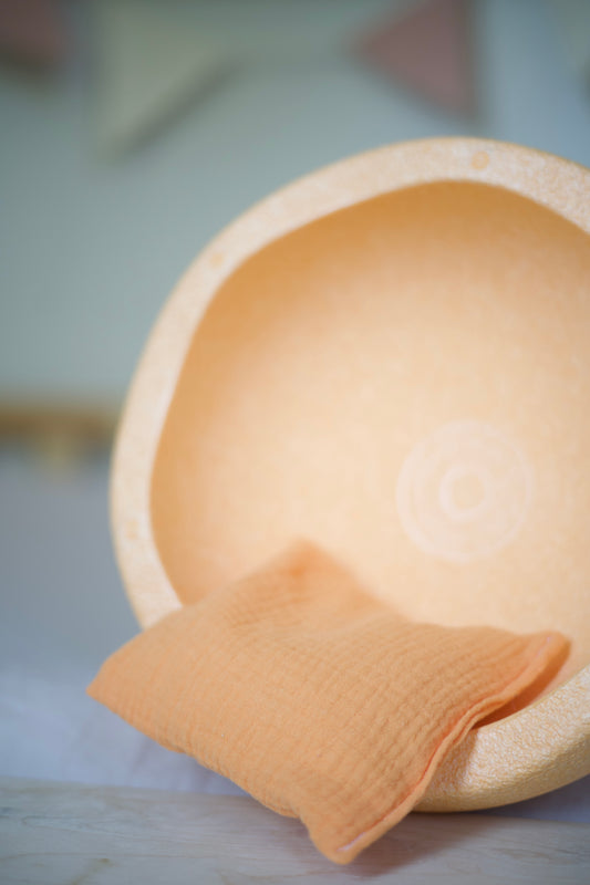 Pastel Oranje Pittenzakje Stapelstein speelgoed