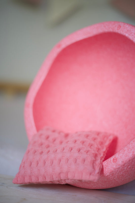 Pastel roze pittenzakje Stapelstein