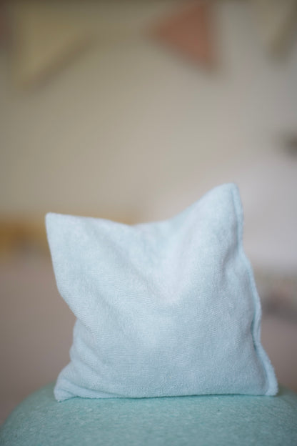 Mint blauw pittenzakje Stapelstein speelgoed