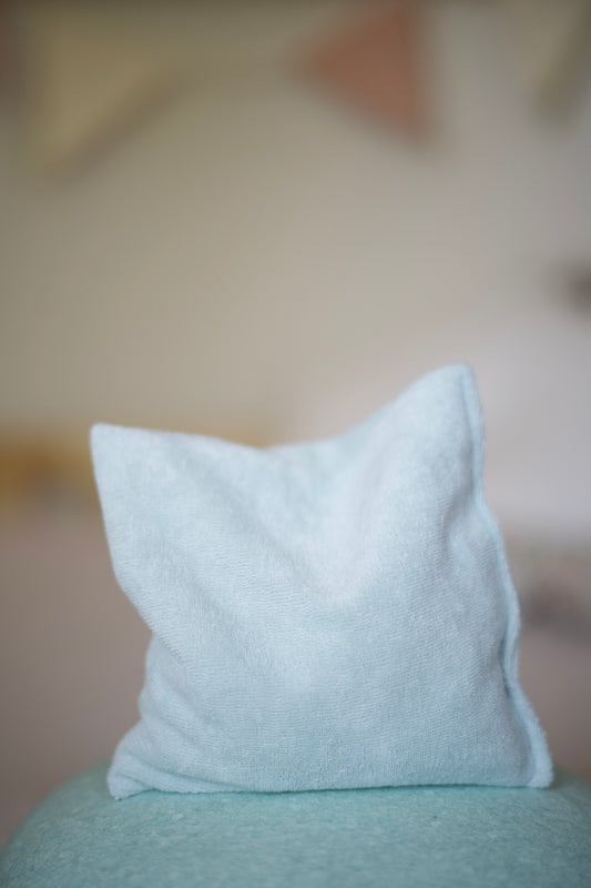 Mint blauw pittenzakje Stapelstein speelgoed