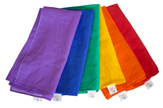 Speeldoeken regenboog set - Medium