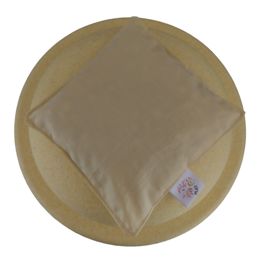 Pastel geel pittenzakje Stapelstein speelgoed