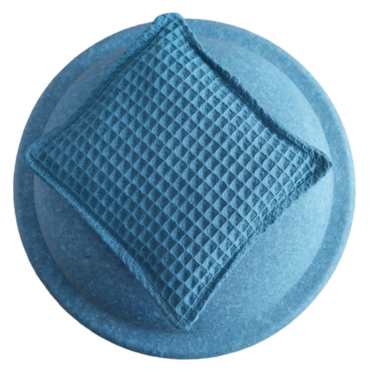 Oud blauw wafel katoen pittenzakje speelgoed